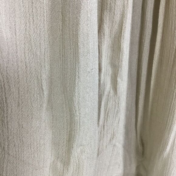 Cream tiered maxi skirt elasticated 27” waist summer spring beach floaty sz M - Picture 6 of 7